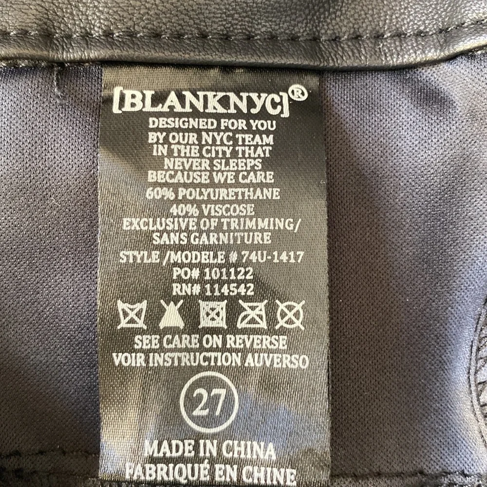 BLANK DENIM NYC whipstitch faux leather pant - Picture 8 of 11